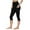 02-Black# capri leggings, variant on POROPL Black Leggings Women, Leggings with Pockets for Women Tummy Control Workout Sports Yoga Athletic Leggings Size S-3XL
