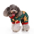 thumbnail image 4 of Skksst Pet Clothes Christmas Costume Puppy Dog Jumpsuit Pajamas Xmas Pullover T Shirt, 4 of 7