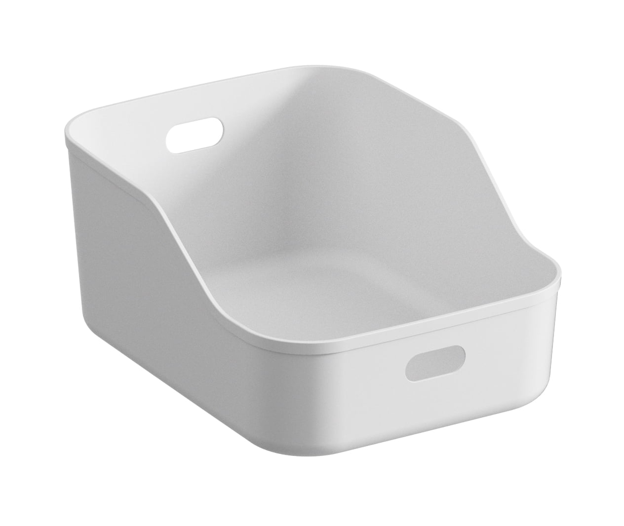 NEPA Market White Plastic Bins/Storage Organizers 3 Pack - Pantry Baskets, Bins for Shelves, Organizer and Storage for Bathroom, Bedrooms, Kitchens and More - Large Size