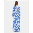 thumbnail image 4 of Abstract Print Maxi Dress with Long Sleeves, 4 of 5