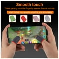 thumbnail image 3 of fastboy 2 Pieces Sweatproof Fingertip Mobile Carbon Fiber Sleeves Touchscreen Game Controllers Set Girls Gamers Knitted Protector No.01, 3 of 6