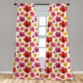 thumbnail image 5 of Ambesonne Flower Curtains, Tropical Jungle in Bloom, Pair of 28"x63", Multicolor, 5 of 5