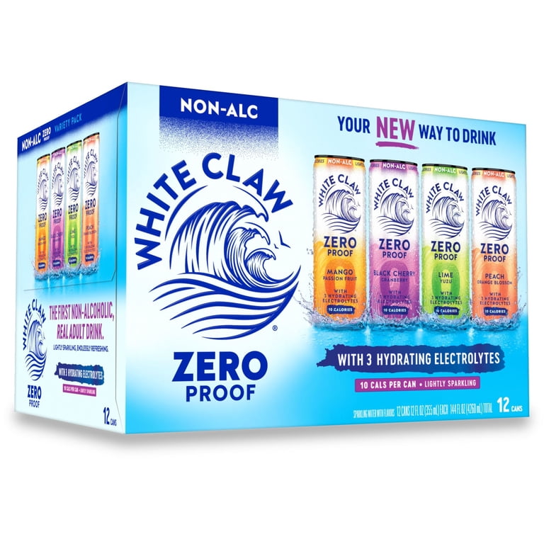 White Claw 0% Alcohol Seltzer Premium Variety Pack, Tropical Lime