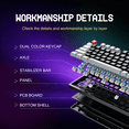 thumbnail image 6 of Mechanical Gaming Keyboard, Blue Switch, LED RGB Backlit, 98 Keys Compact Wired Computer Keyboards for Windows Laptop PC Gamer, 6 of 10