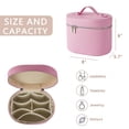 thumbnail image 4 of Neceser de maquillaje Lestikave, impermeable, piel sintética, color rosa, 4 of 6