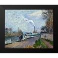 thumbnail image 2 of Pissarro, Camille 14x12 Black Modern Framed Museum Art Print Titled - The Oise near Pontoise in Grey Weather, 2 of 5