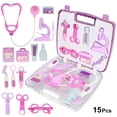 thumbnail image 2 of Niños Niños Para Niños Rol de Juego Médico Kit Equipo de Enfermera Regalo de Juguete Rosa/Púrpura, 2 of 7