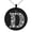 Black, variant on Stainless Steel Letter D Initial Dotted Monogram Engraved Small Medallion Circle Charm Pendant Necklace