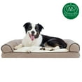 thumbnail image 6 of FurHaven Pet Products Faux Fleece & Chenille Pillow Sofa Pet Bed for Dogs & Cats - Cream, Large, 6 of 10