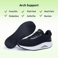 thumbnail image 3 of MAYKX Women Arch Support Walking Sneakers – Wide Toe Box Orthotic Shoes for Plantar Fasciitis US 6-11, 3 of 6