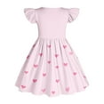 thumbnail image 5 of MKOSPLRT 3-14 Years Cute Tutu Dresses for Girl Fly Sleeve Crew Neck Sundress Funny Love Heart Graphic Twirly Skater Dresses for Summer, 5 of 6