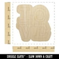 thumbnail image 2 of Love Text Stacked Wood Shape Unfinished Piece Cutout Craft DIY Projects - 4.70 Inch Size - 1/4 Inch Thick, 2 of 7