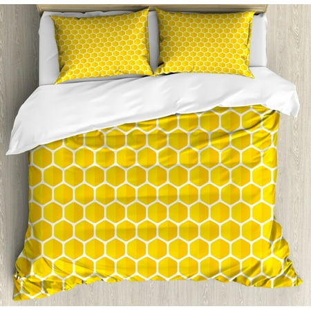 Bee King Size Duvet Cover Set Artistic Graphic Illustration Of