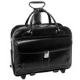 thumbnail image 1 of Lakewood - Black Leather Fly-Through Checkpoint-Friendly Detachable-Wheeled Ladies Briefcase, 1 of 1