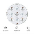 thumbnail image 4 of Eveokoki Round Holiday Tablecloth,Snowman And Snowflake Table Cloth, Waterproof Washable Polyester Table Cover for Christmas, Winter, Holiday, 60 Inch, 4 of 5