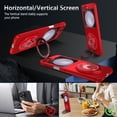 thumbnail image 5 of Dteck for Samsung Galaxy Z Flip 3 Case with 360° Rotatable Magnetic Ring Stand, Compatible with Mag-safe, Slim Thin Matte PC Shockproof Protective Phone Case for Women Men,Red, 5 of 11