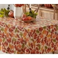 thumbnail image 6 of Newbridge Thanksgiving Leaves are Falling Rectangle Vinyl Tablecloth with Flannel Backing, 60 x 84 Inch, Autumn and Fall Season Contemporary Leaf Print Waterproof Dining Table Cover, 6 of 7