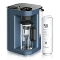 thumbnail image 1 of Bluevua RO100ROPOT-Lite(UV) Sistema de filtro de agua de ósmosis inversa para encimera, purificación de 7 etapas con UV y remineralización, 3:1 puro para drenar, purificador de agua portátil (azul), 1 of 5