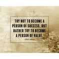 thumbnail image 2 of ArtsyQuotes 14x12 Black Ornate Wood Framed with Double Matting Museum Art Print Titled - Albert Einstein Quote: Person of Value, 2 of 4
