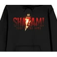 thumbnail image 2 of Shazam 2: Fury Of The Gods Logo Long Sleeve Women's Black Hooded Sweatshirt-XS, 2 of 4