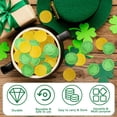 thumbnail image 4 of St Patrick's Day Plastic Gold and Green Coins 50 Pack, Four Leaf Clover Party Game Props Supplies for Treasure Hunts Table Scatter or Favors, Irish Holiday Decor, 4 of 9