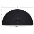 thumbnail image 3 of Barberpub 3 x 5 Feet Salon Floor Mat, Black Floor Mat for Hair Stylist Semicircle 1/2'' Thick 0020, 3 of 9