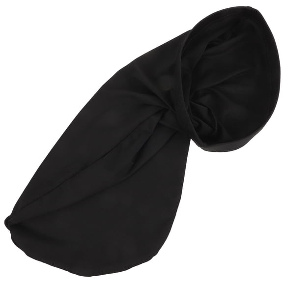 ULTNICE Hair Bonnet Black Polyester Prevent Dryness and Breakage Unisex Hair Cap 1Set