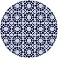 thumbnail image 1 of Ahgly Company Machine Washable Indoor Round Transitional Midnight Blue Area Rugs, 8' Round, 1 of 7