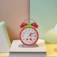 thumbnail image 2 of REGALWOVEN Strawberry Shape Alarm Clock, Traditional Dual Bell Design, Loud Alarm, for Bedroom Red 3.5"L x 2.4"W x 4.7"H, 2 of 6