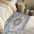 thumbnail image 3 of 2'7"x3'11" Vintage Floral Area Rugs (3x4), Machine Washable Rugs for Living Room, Low Pile Bedroom Rug, Red, 3 of 7