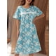 thumbnail image 4 of Camisón Con Diseno Floral Frescos Pijama Verano Mujer, 4 of 8