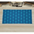 thumbnail image 1 of Sea Animals Decorative Rug, Sharks Swimming Horizontal Silhouettes Powerful Dangerous Wild Life, Quality Carpet for Bedroom Dorm and Living Room, 6 Sizes, Sea Blue, by Ambesonne, 1 of 1