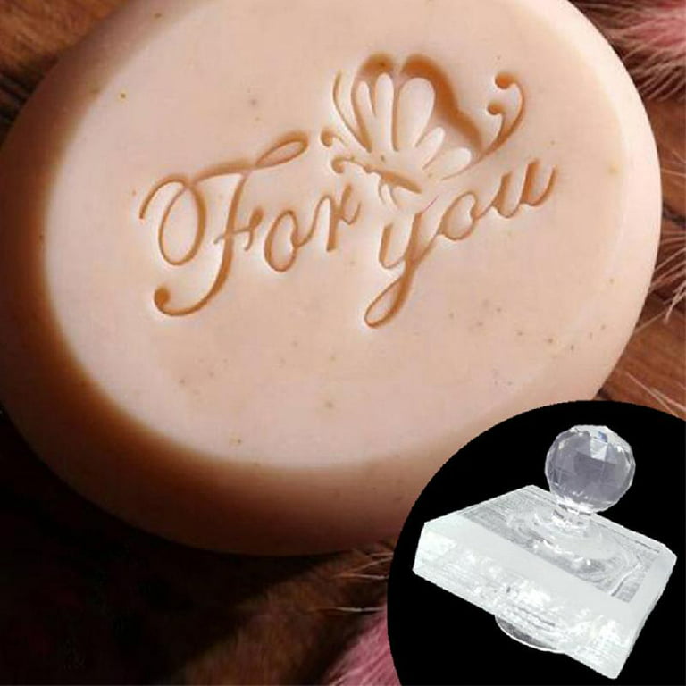 GENEMA Acrylic Transparent Seal Soap Stamp Natural Essential Oil