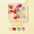 thumbnail image 1 of 48Pcs 8 Colors Transparent Spray Painted Glass Beads Heart Mixed Color 12x12x5.5mm Hole: 1mm 6Pcs/color, 1 of 4