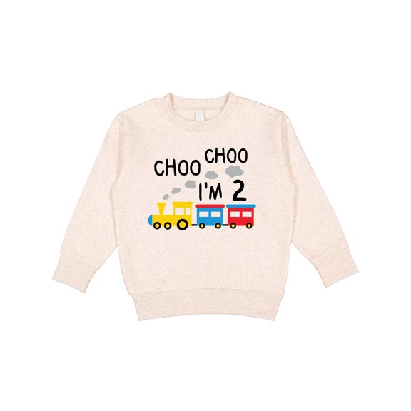 Inktastic Choo Choo I'm 2 Train Toddler Sweatshirt
