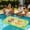 A-Green, variant on OCCOA Summer Swimming Pool Buoyancy Ice Bar, Inflatable Beverage Tray Cup Holder for Water Entertainment, Thickened PVC Pool Party Float, B-Pink