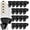 Black, variant on Standard Hangers, 18 Pack Space Saving Closet Organizers and Storage Shelves Hanger Extender with Heavy Duty Cascading Connection Hook,Black-Cat