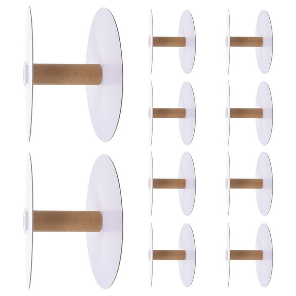 10 Pcs White Thread for Sewing Ribbon Spools Empty