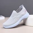 thumbnail image 6 of Domuza Orthopedic Athletic Shoes for Women Knit Slip On Sneakers with Soft Sole for Comfortable Casual Running and Everyday Wear Light Gray 8.5（EU-41）, 6 of 6