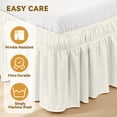 thumbnail image 6 of Beige Full Bed Skirt, 18-Inch Tailored Drop, Wrap-Around Dust Ruffle, Easy Install, 6 of 8