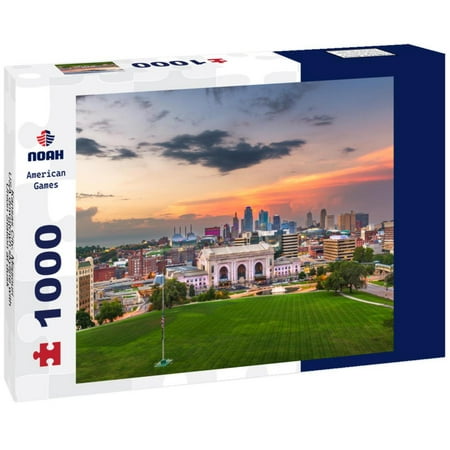 Noah Jigsaw Puzzle Kansas City, Missouri, USA downtown skyline with Union Station at dusk 1000 pieces