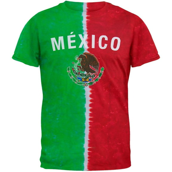 Mexican Flag Tie Dye T-Shirt - 2X-Large