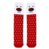 jingyuKJ Girls Cartoon Socks Cotton Baby Child Knee High Long Stockings (White Bear