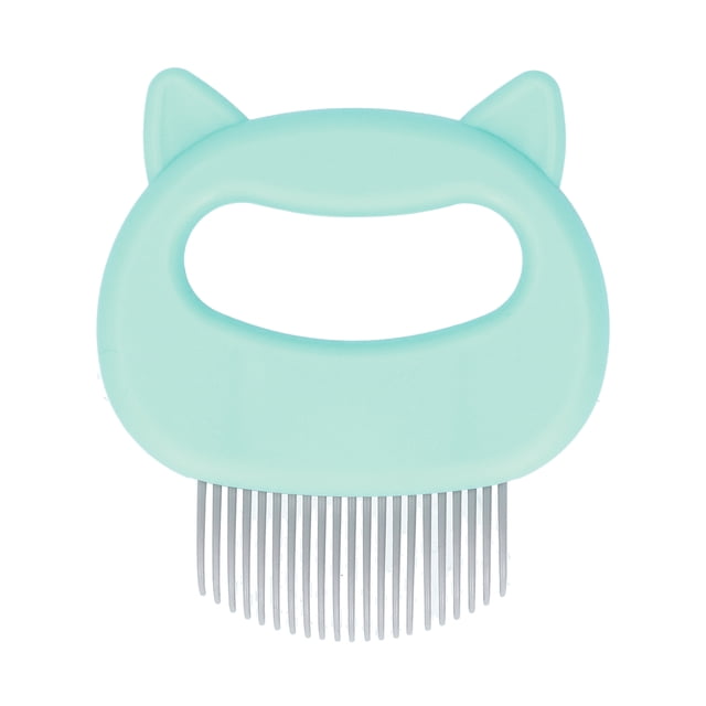 Peine de concha de pelo de gato, cepillo para quitar enredos, herramienta de aseo para mascotas, color verde