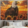 thumbnail image 2 of Orinice Eagle Sunflowers Sunset Tapestry Wall Hanging Unique Style for Home Decor Art Living Room Bedroom Apartment Farmhouse Dorm 40x30inch, 2 of 6