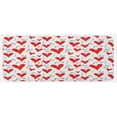 thumbnail image 1 of Love Kitchen Mat, Hand Written I Love You Phrases Heart Valentines Day Inspiration, Plush Decorative Kitchen Mat with Non Slip Backing, 47" X 19", Vermilion Black White, by Ambesonne, 1 of 1