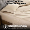 thumbnail image 3 of Superior Egyptian Cotton 300 Thread Count Deep Pocket Sheet Set, King, Tan, 3 of 5