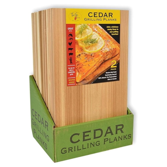 Cedar Grilling Planks 7.25x16 - 24 Pack - Western Red Cedar Wood for Grilling - Canadian Made Grill Planks for Salmon, Seafood, Meat & Vegetables
