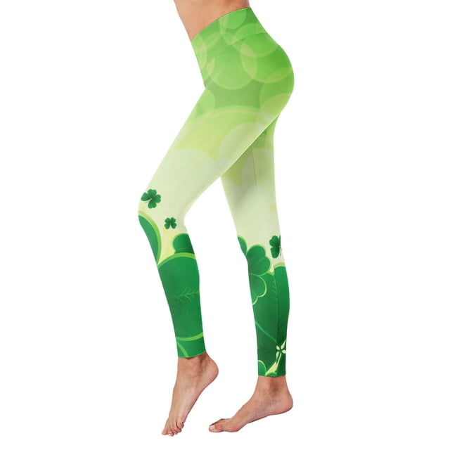 MKLEKYY Leggings push up para mujer con estampado del Día de San Patricio, pantalones de yoga de cintura alta para mujer, mallas de compresión para yoga, running, fitness, leggings de cintura alta.