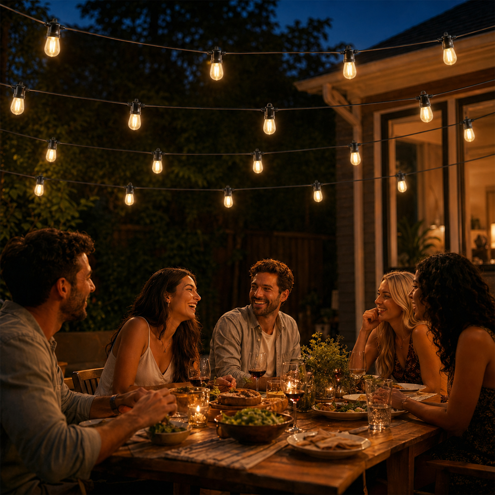 Daybetter 50 Ft Outdoor Patio String Lights with 15 Bulbs photo 7